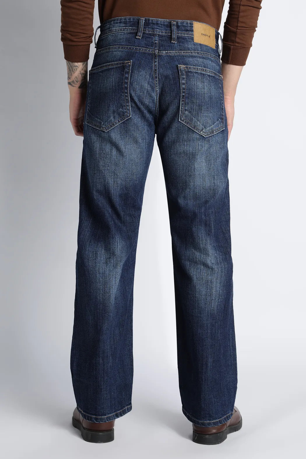 Indigo Blue Straight Fit Jeans for Men