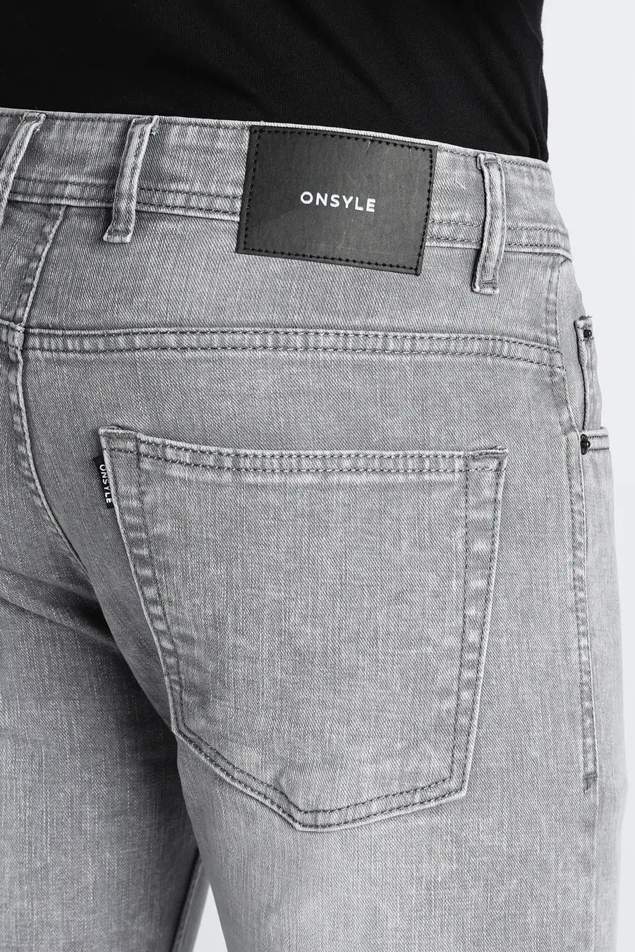 Ice Grey Straight Fit Jeans for Men