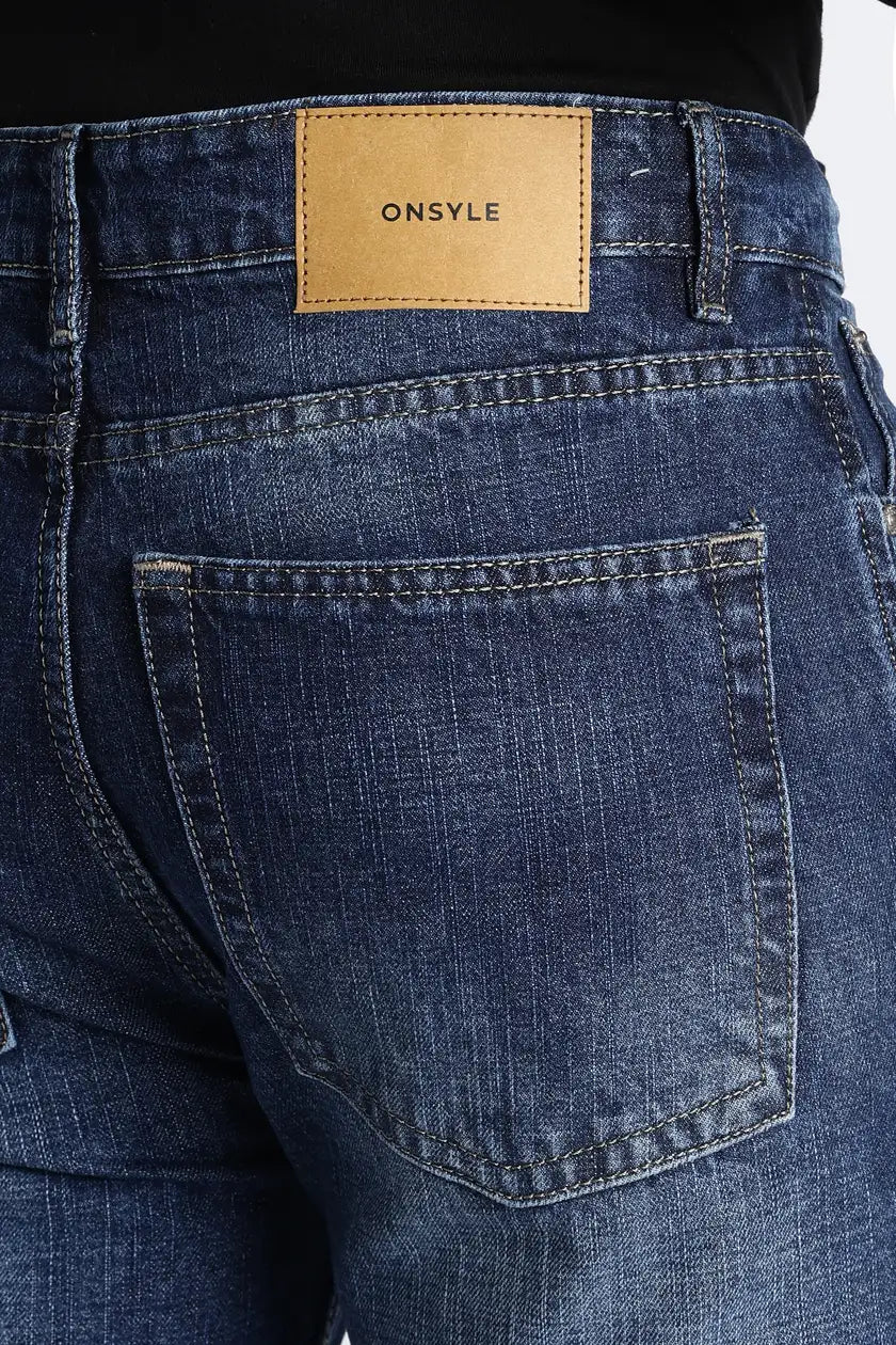 Stonewash Blue Baggy Fit Jeans for Men