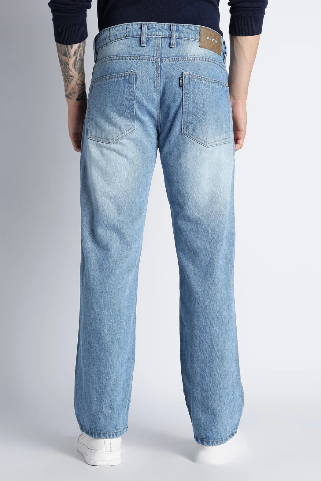 Frost Blue Straight Fit Jeans for Men