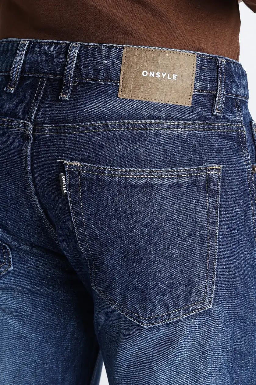 Heritage Blue Straight Fit Jeans for Men