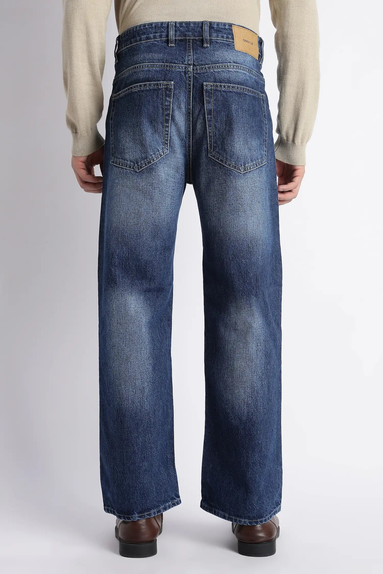 Atlantic Blue Baggy Fit Jeans for Men