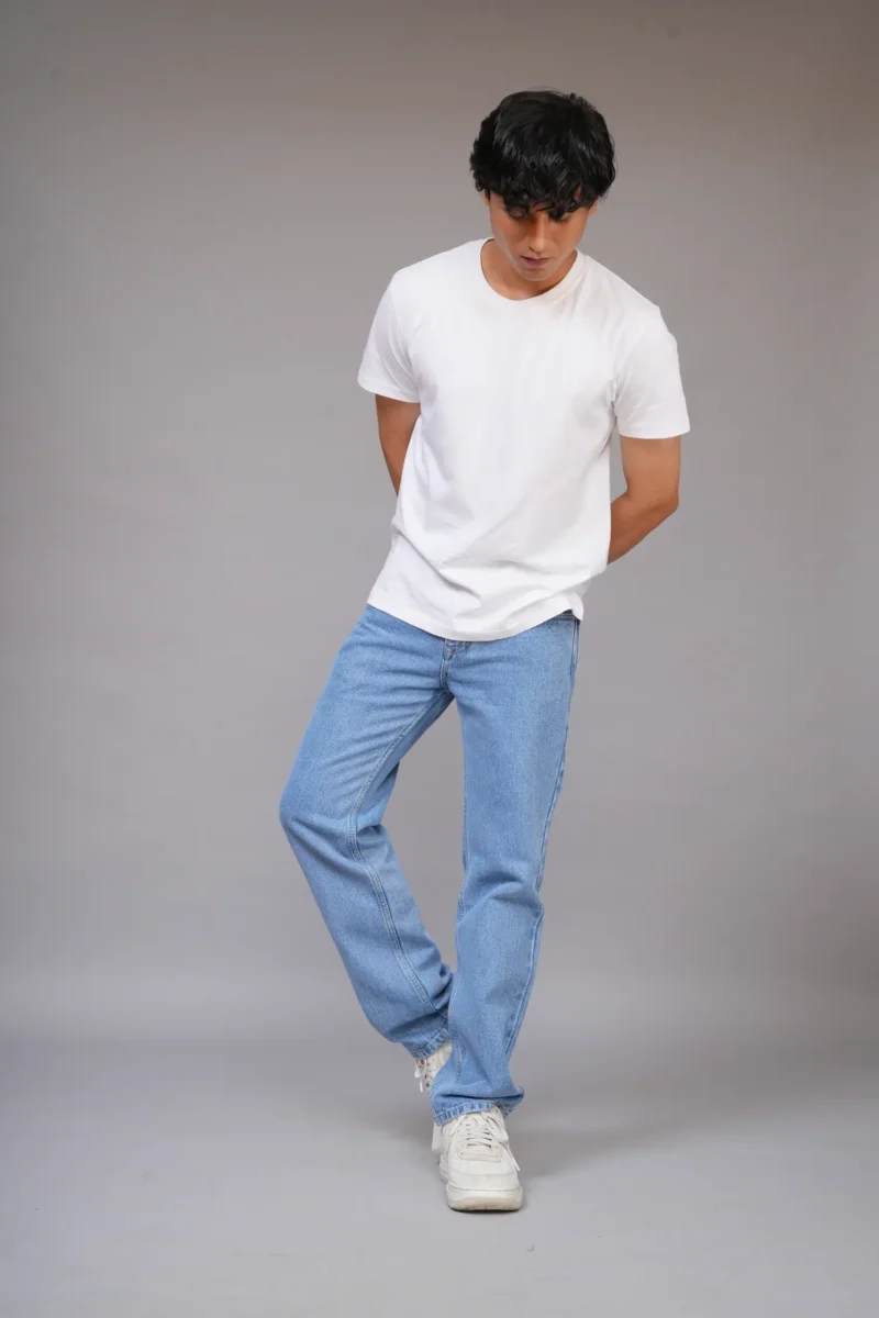 Light Blue Straight Fit Jeans