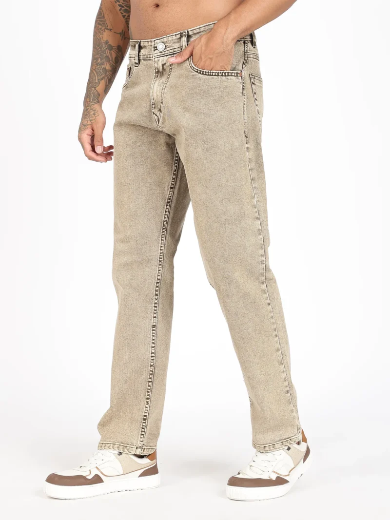 Vintage Sand Comfort Fit Denim Jeans