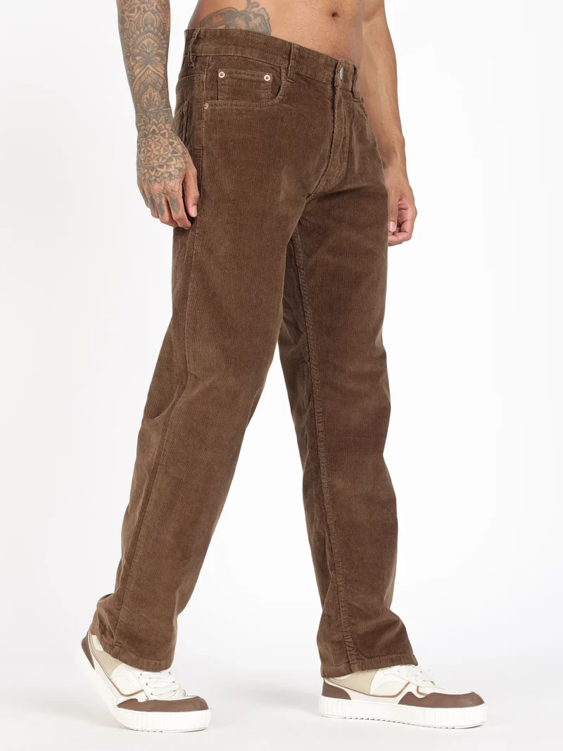Brown Comfort Fit Corduroy Pants