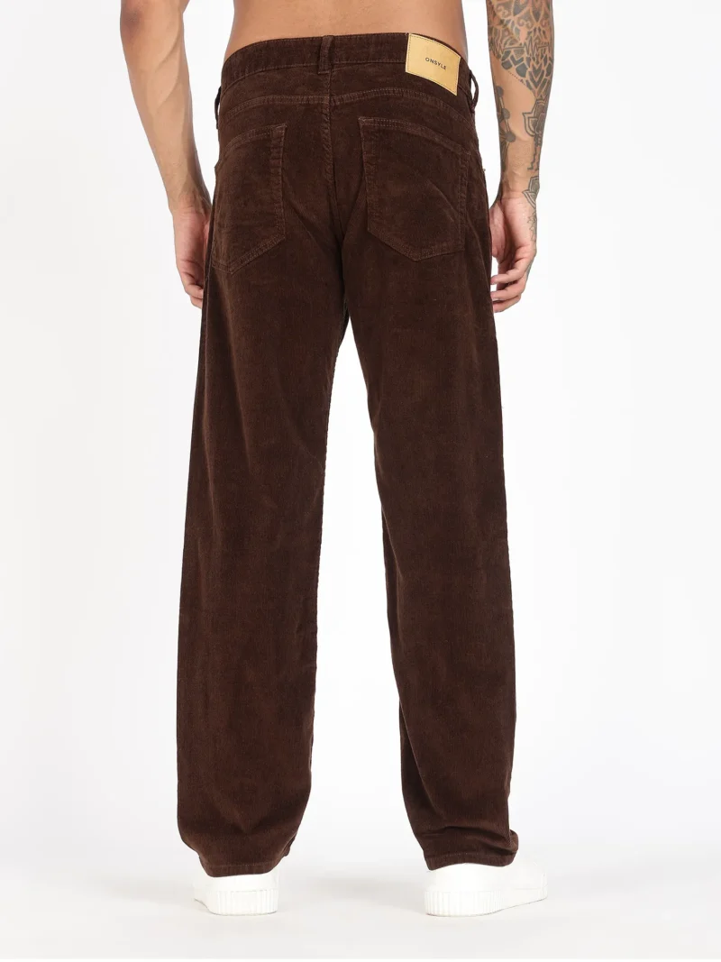 Coffee Brown Comfort Fit Corduroy Pants
