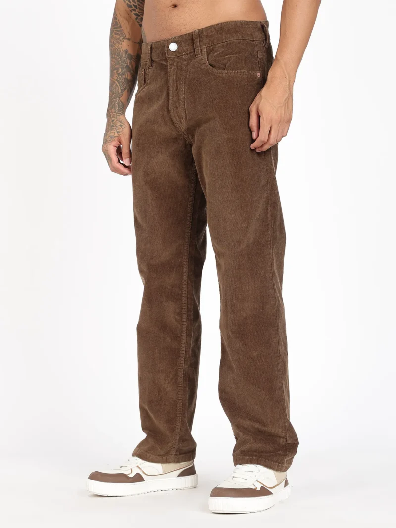 Brown Comfort Fit Corduroy Pants