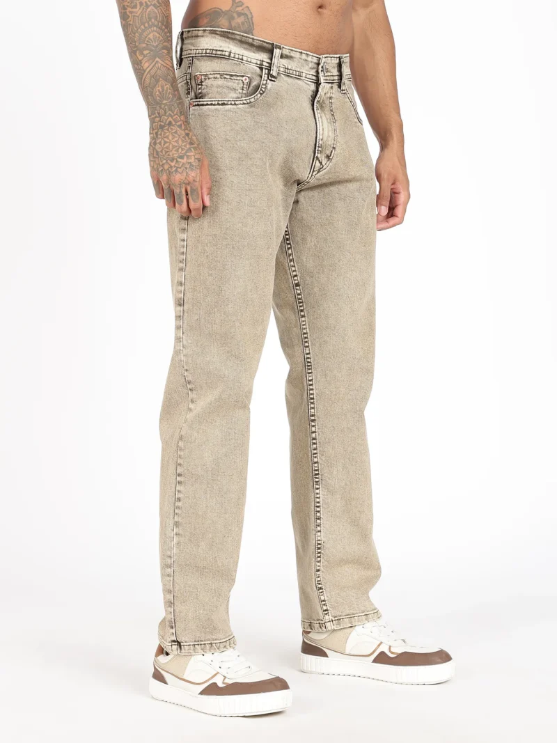 Vintage Sand Comfort Fit Denim Jeans