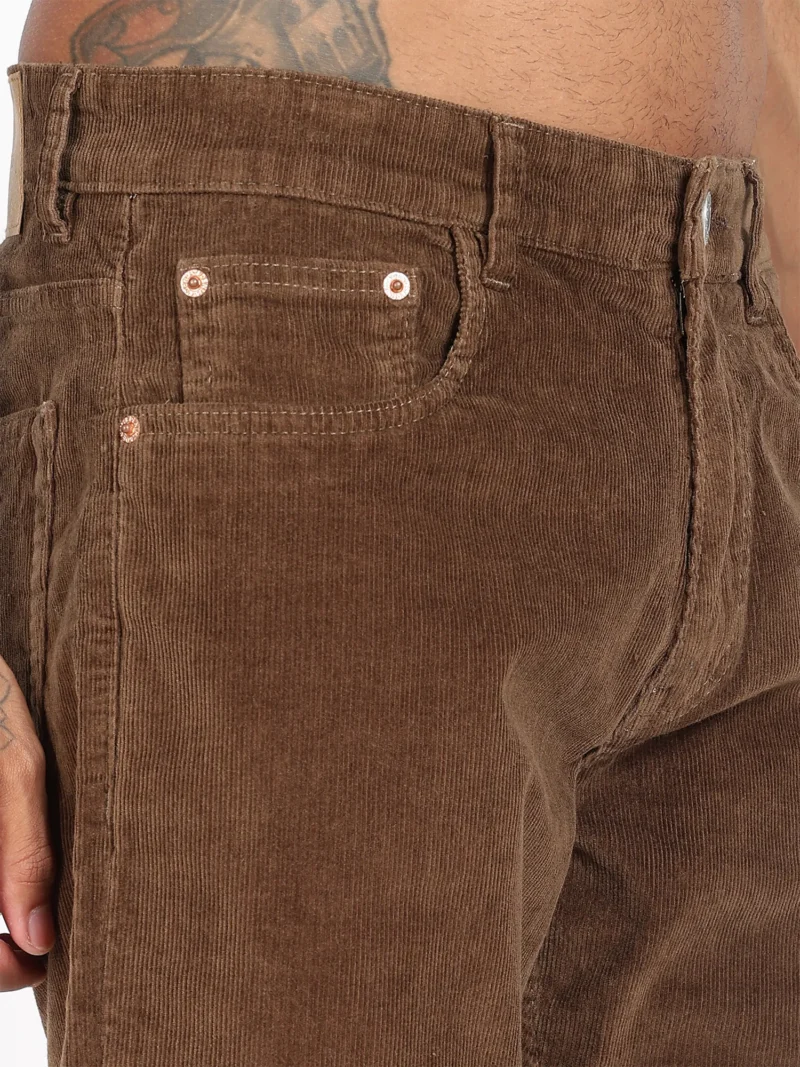 Brown Comfort Fit Corduroy Pants