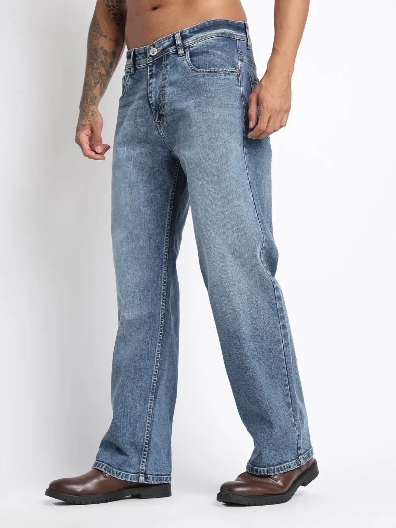 Vintage Classic Blue Straight Fit Denim Jeans