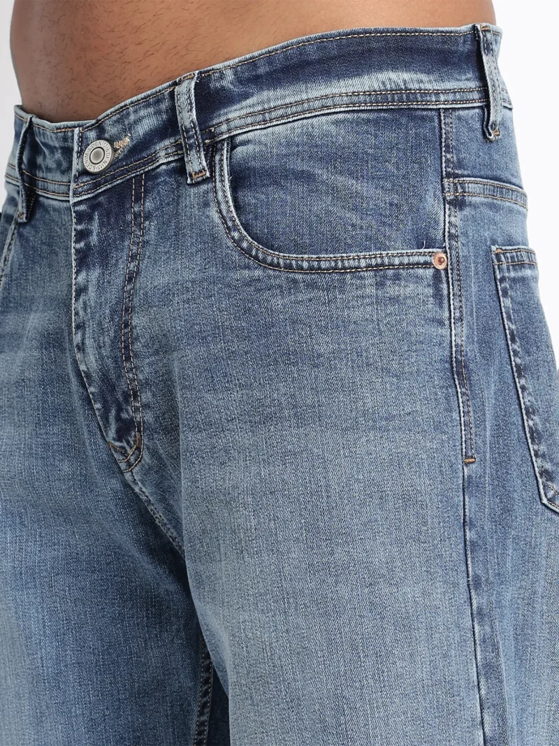 Vintage Classic Blue Straight Fit Denim Jeans