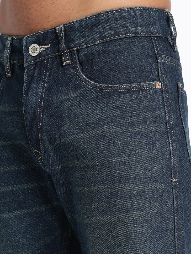 Vintage Indigo Straight Fit Denim Jeans