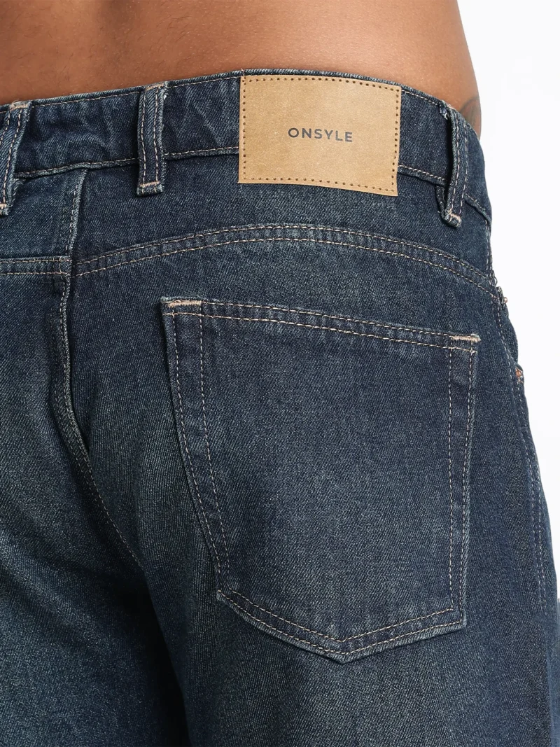 Vintage Indigo Straight Fit Denim Jeans