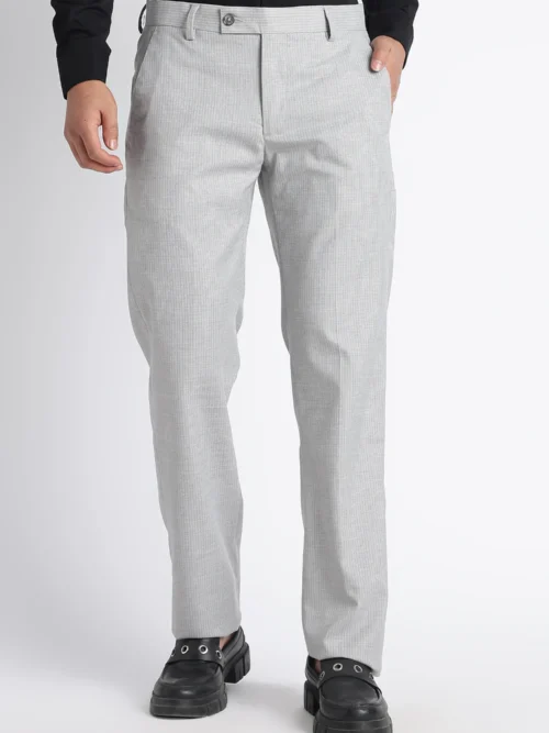 Light Grey Slim Fit Trousers