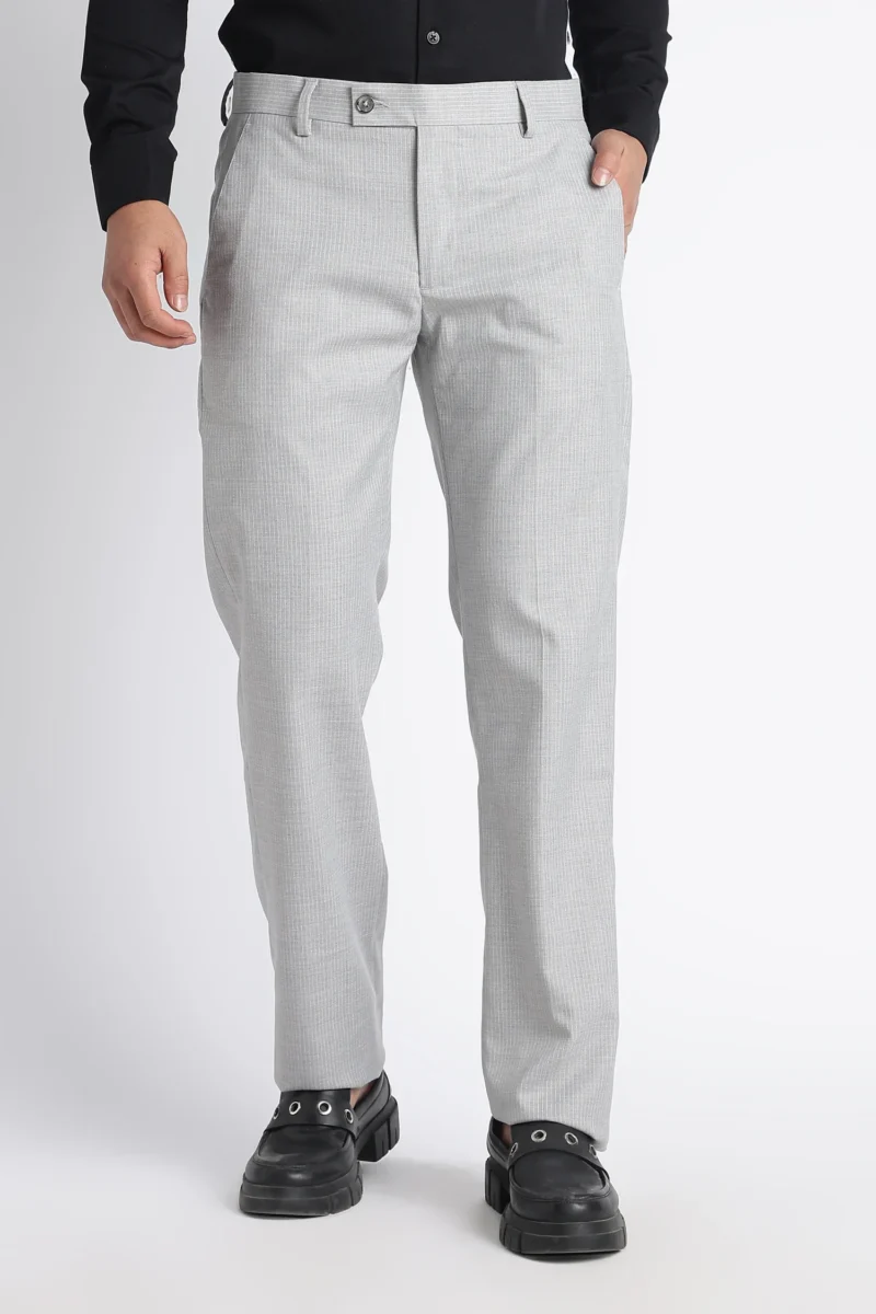 Light Grey Slim Fit Trousers