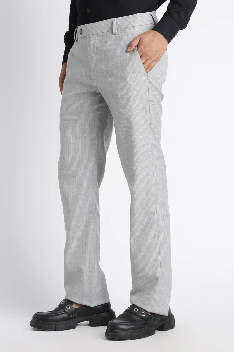 Light Grey Slim Fit Trousers