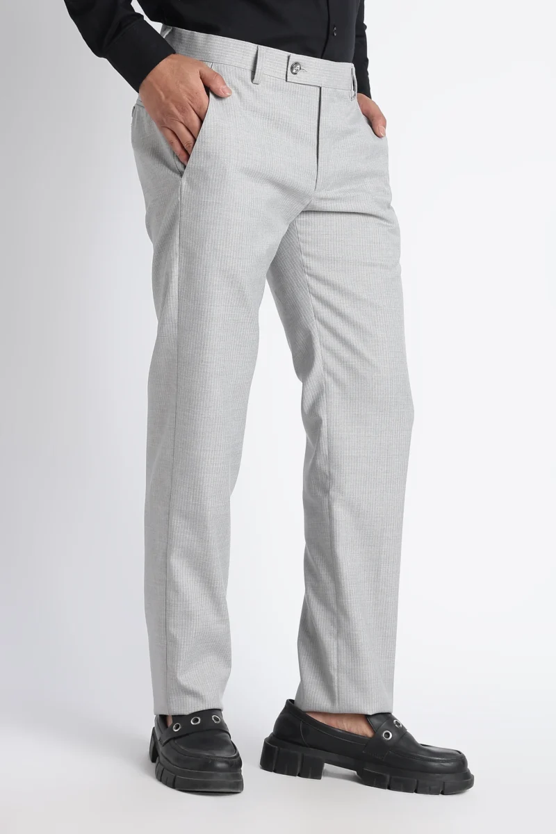 Light Grey Slim Fit Trousers