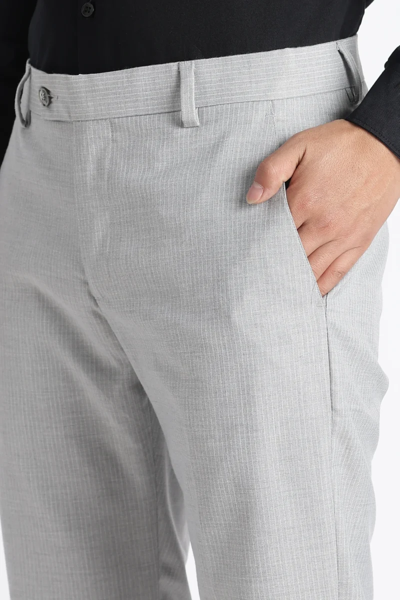 Light Grey Slim Fit Trousers