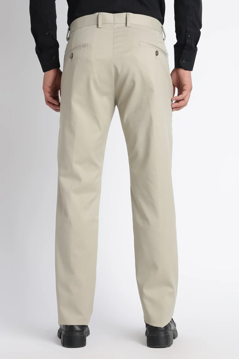 Stone Beige Slim Fit Trousers