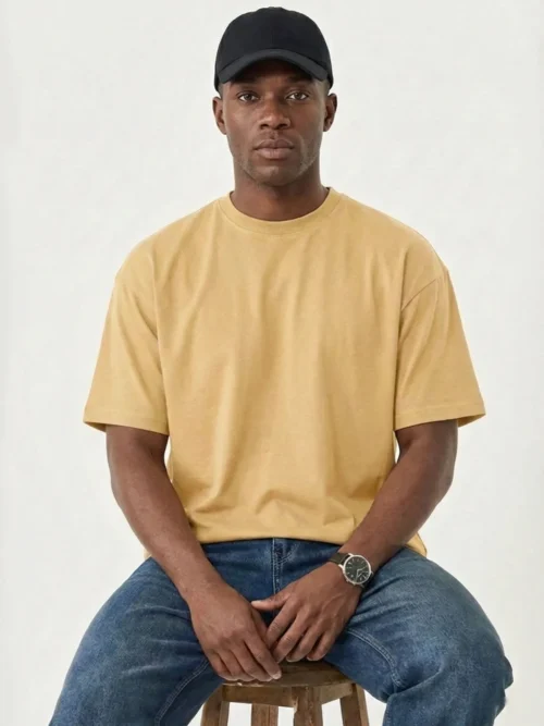 Beige Oversized Fit T-shirt