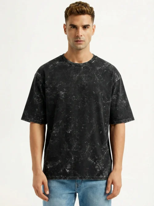 Acid Wash Oversized T-shirt Black