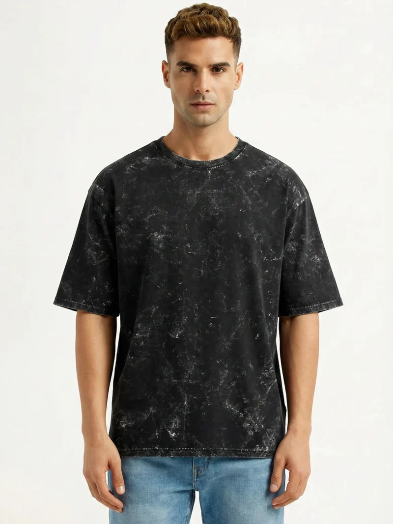 Acid Wash Oversized T-shirt Black
