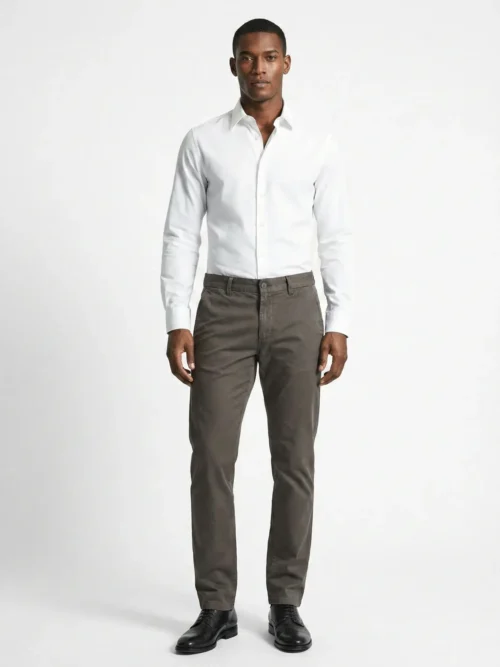 Dark Olive Cotton Chinos