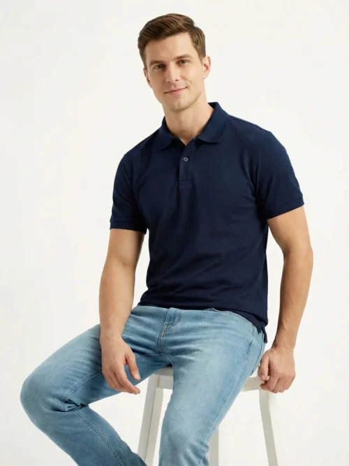 Slim Fit Polo T-shirt Navy