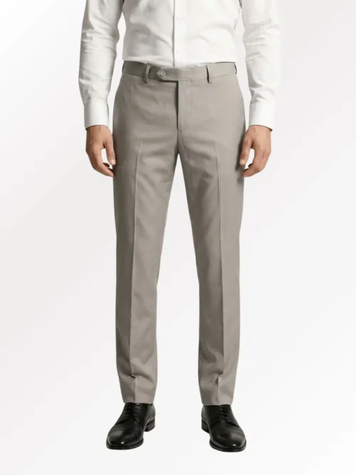 Stone Grey Slim Fit Trousers