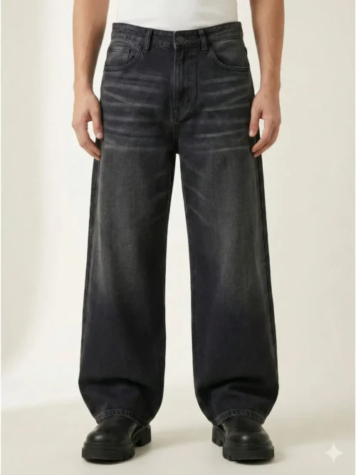 Super Baggy Denim Jeans Black Wash