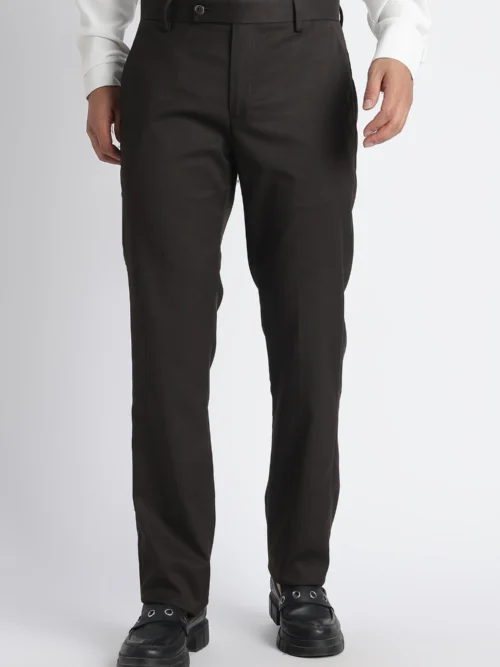 Brown Slim Fit Trousers