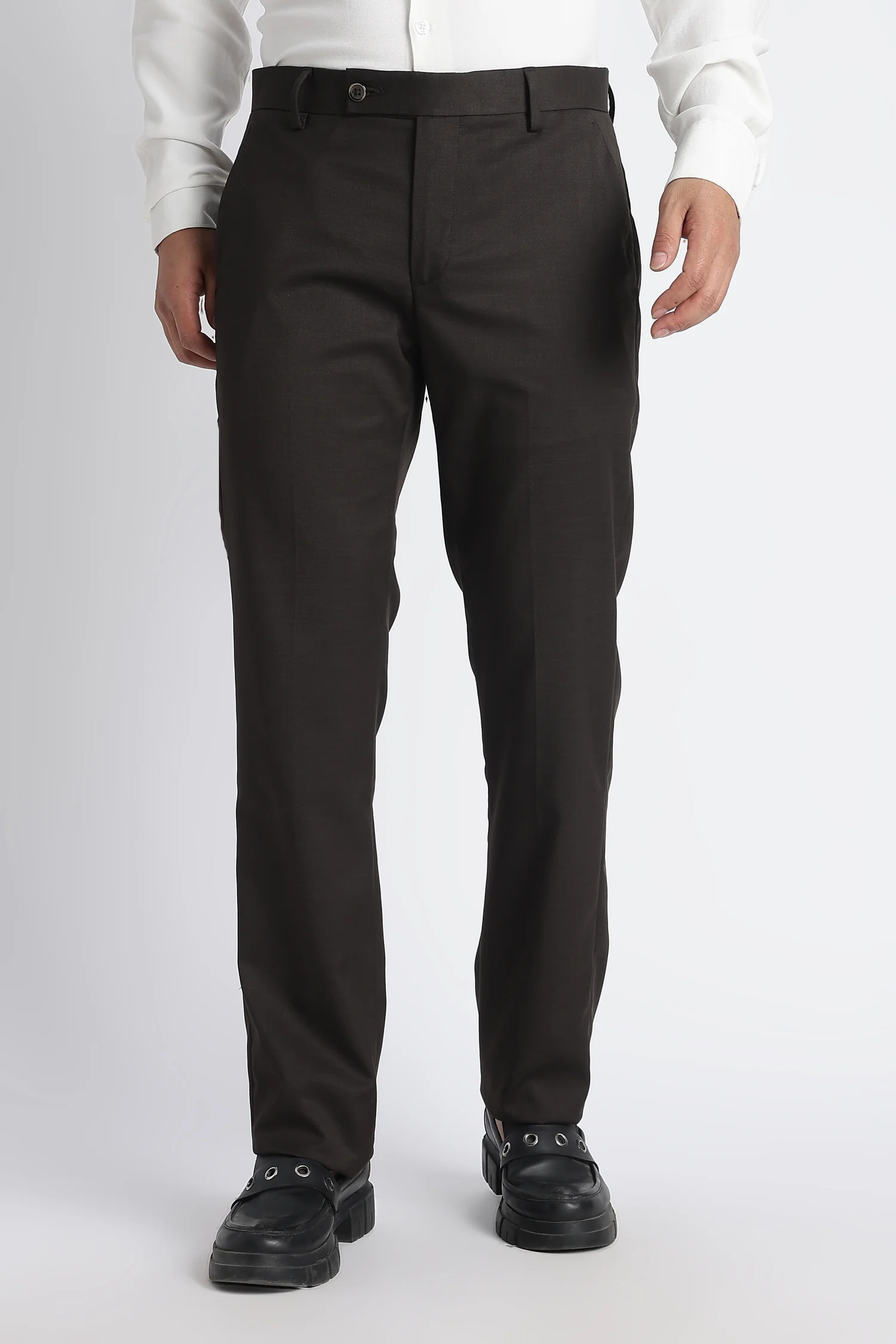 Brown Slim Fit Trousers