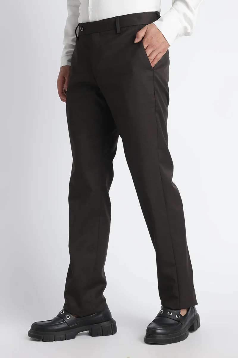 Brown Slim Fit Trousers
