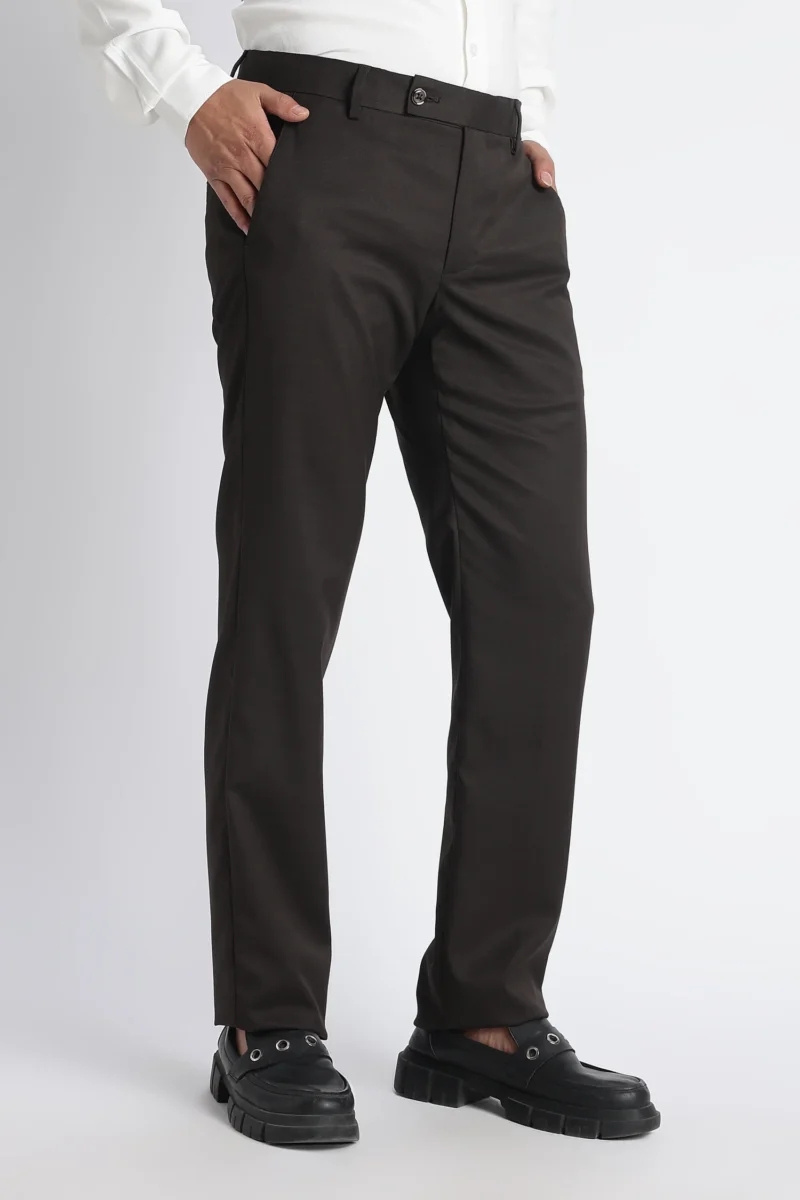 Brown Slim Fit Trousers