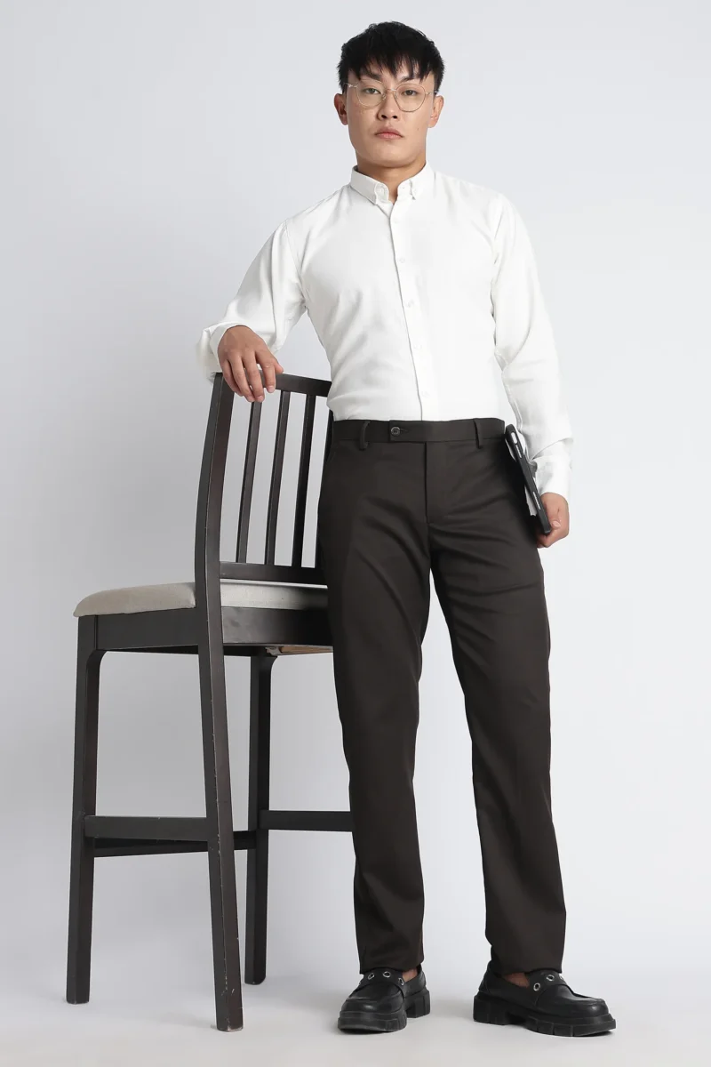 Brown Slim Fit Trousers